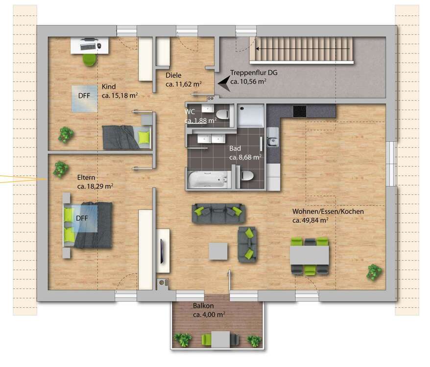 Thumbnail-Wohnung zum Mieten in Dortmund 1.327,03 € 112.46 m²