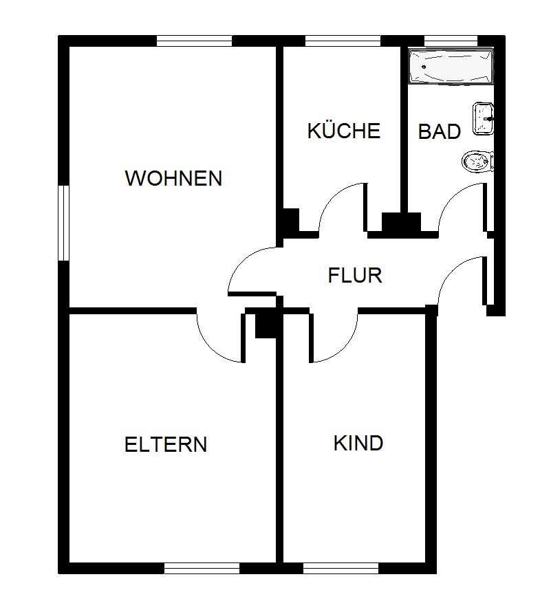 Thumbnail-Wohnung zum Mieten in Bergkamen 429,00 € 55 m²
