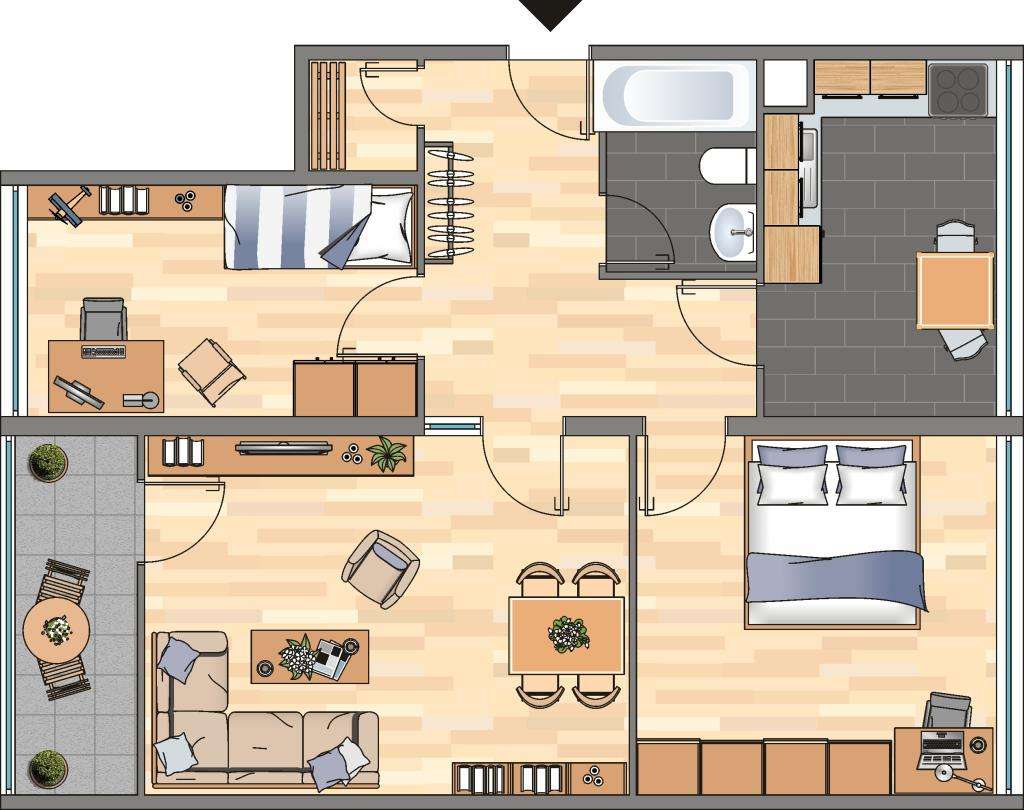 Thumbnail-Wohnung zum Mieten in Dortmund 609,00 € 73.27 m²