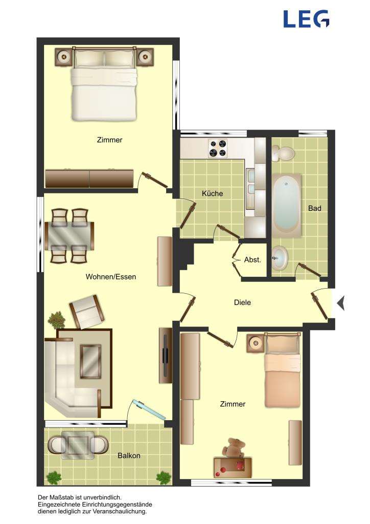 Thumbnail-Wohnung zum Mieten in Unna 539,00 € 68.91 m²