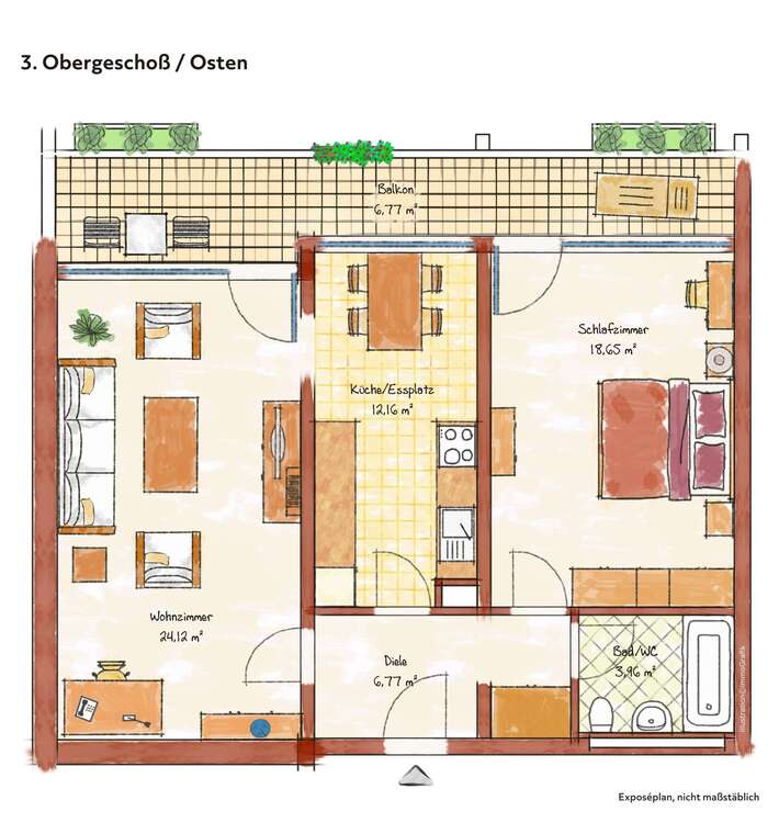 Thumbnail-Wohnung zum Kaufen in Freising 325.000,00 € 72.36 m²