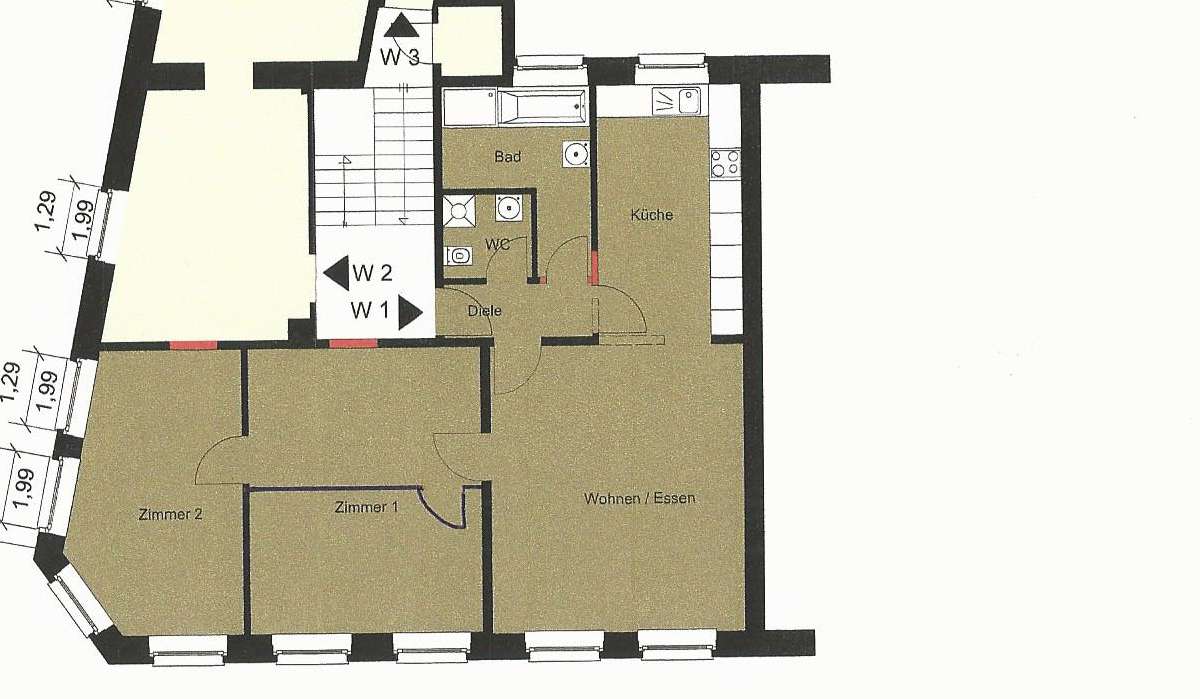 Thumbnail-Wohnung zum Mieten in Wuppertal-Vohwinkel 850,00 € 93 m²