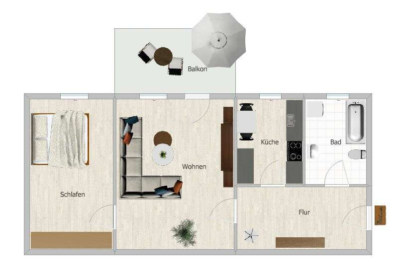 Thumbnail-Wohnung zum Mieten in Crimmitschau 360,00 € 65 m²