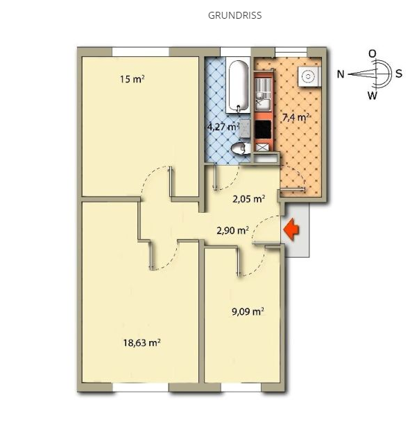 Thumbnail-Wohnung zum Mieten in Berlin 1.690,00 € 70 m²