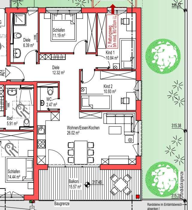Thumbnail-Wohnung zum Kaufen in Berglen 469.645,00 € 85.39 m²