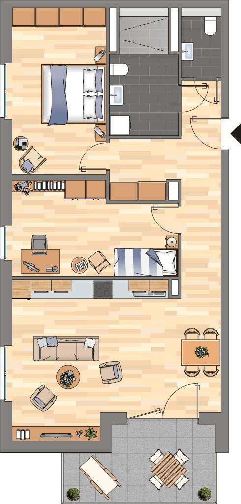 Thumbnail-Wohnung zum Mieten in Bonn 1.279,00 € 84.03 m²