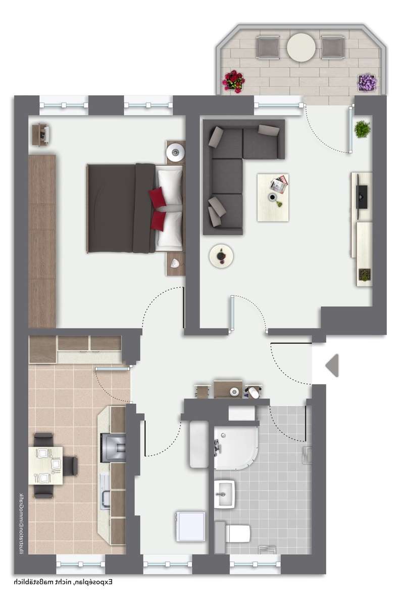 Thumbnail-Wohnung zum Mieten in Chemnitz 420,00 € 60 m²
