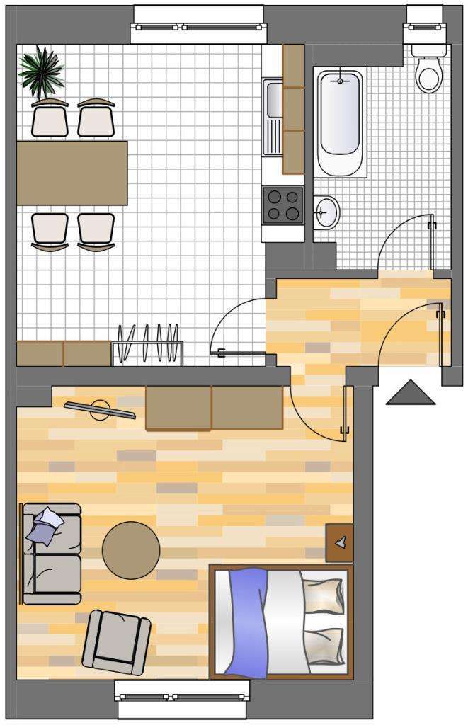 Thumbnail-Wohnung zum Mieten in Dortmund 223,46 € 44.25 m²