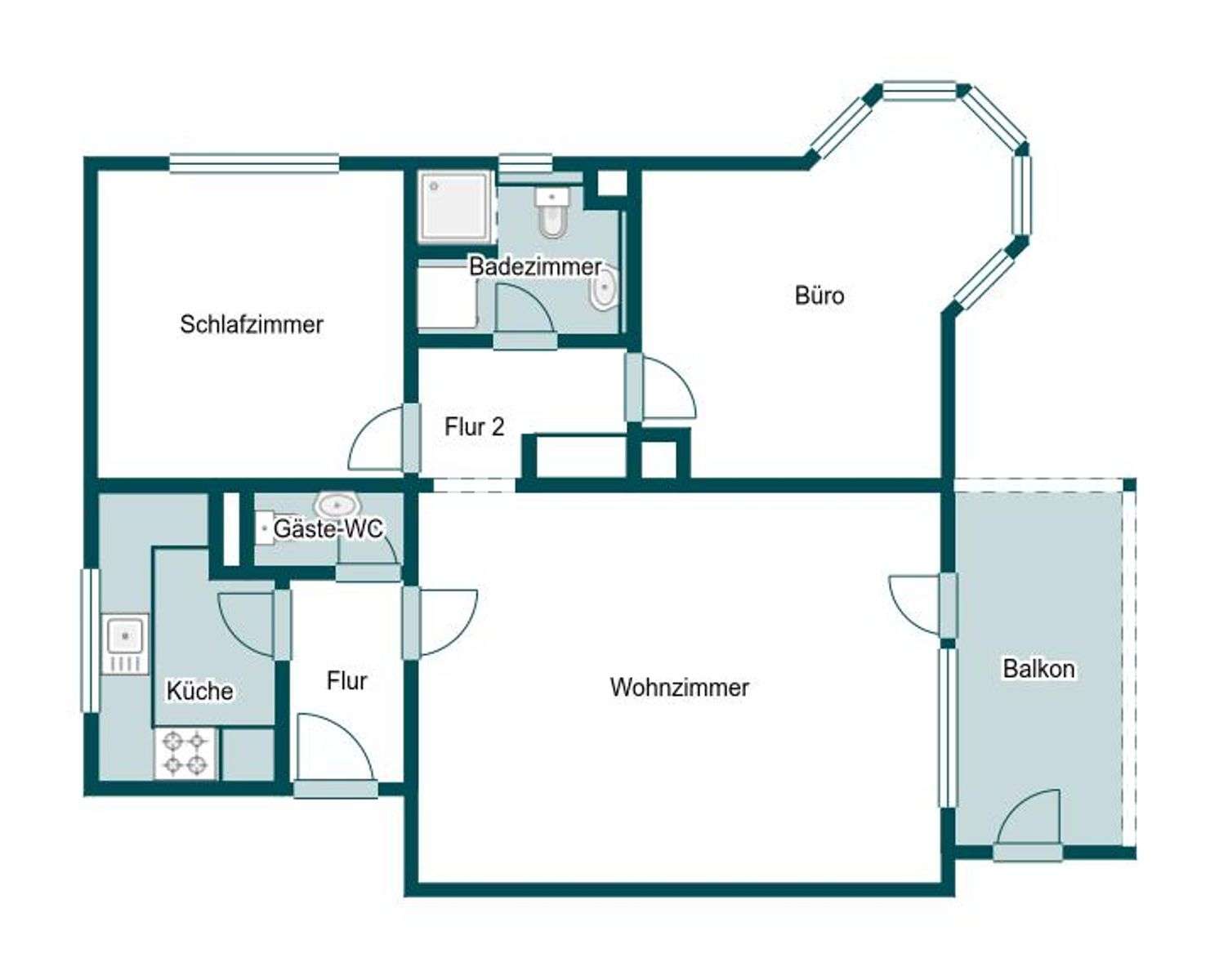 Thumbnail-Wohnung zum Kaufen in Pforzheim 230.000,00 € 79.71 m²
