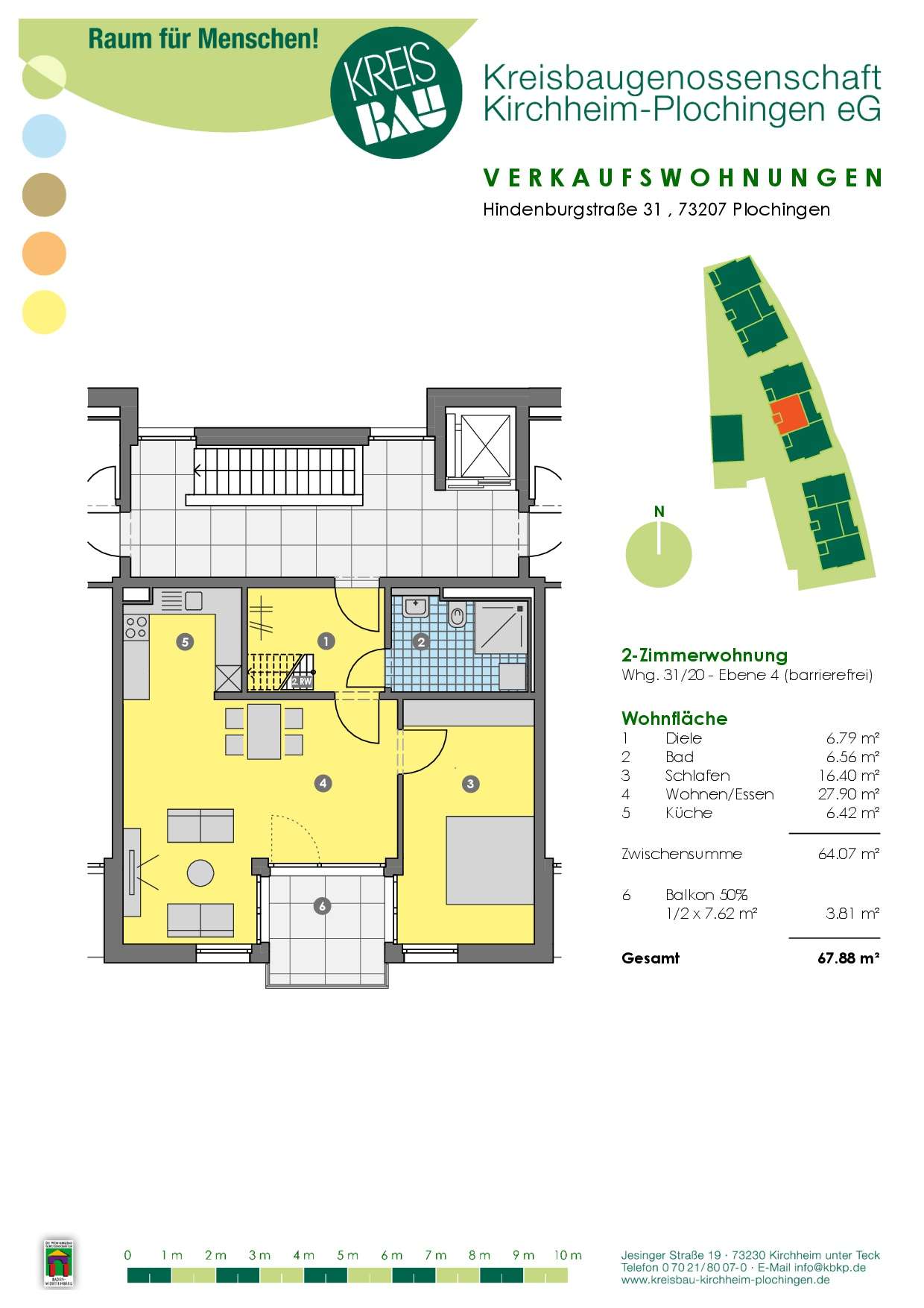 Thumbnail-Wohnung zum Mieten in Plochingen 1.018,00 € 67.88 m²