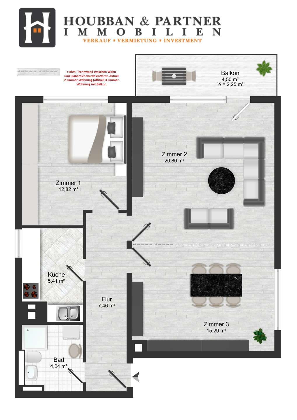 Thumbnail-Wohnung zum Kaufen in Frankfurt am Main 493.000,00 € 68.28 m²