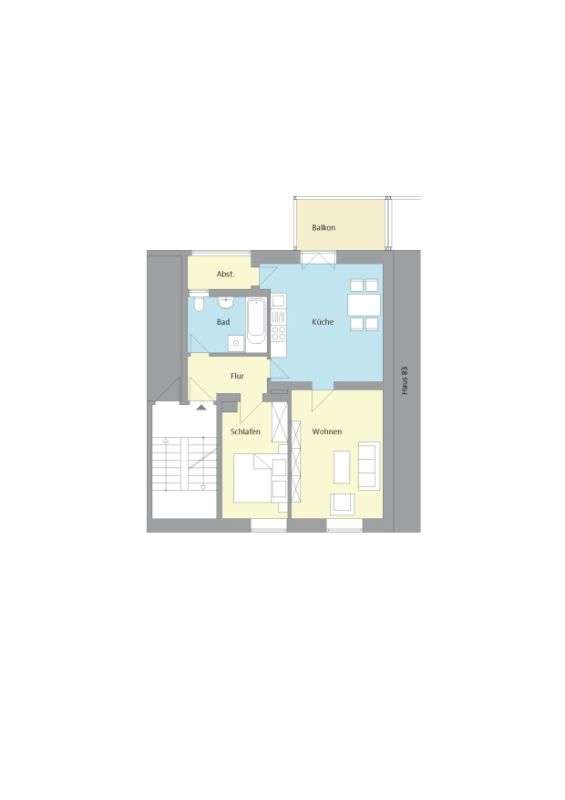 Thumbnail-Wohnung zum Mieten in Wuppertal 445,00 € 61.33 m²