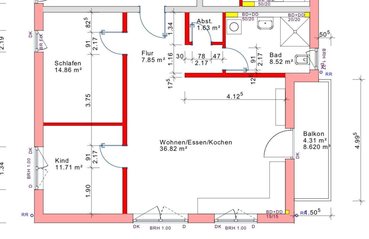 Thumbnail-Wohnung zum Mieten in Oberhausen-Rheinhausen Oberhausen 1.200,00 € 86 m²