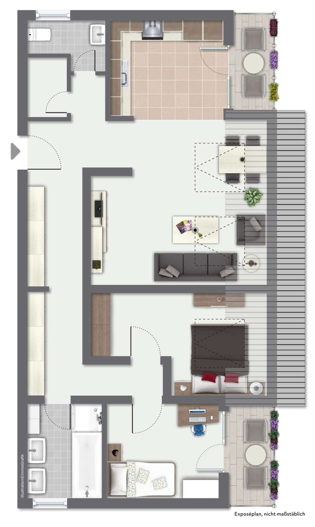 Thumbnail-Wohnung zum Kaufen in Ginsheim-Gustavsburg Gustavsburg 269.000,00 € 88.25 m²