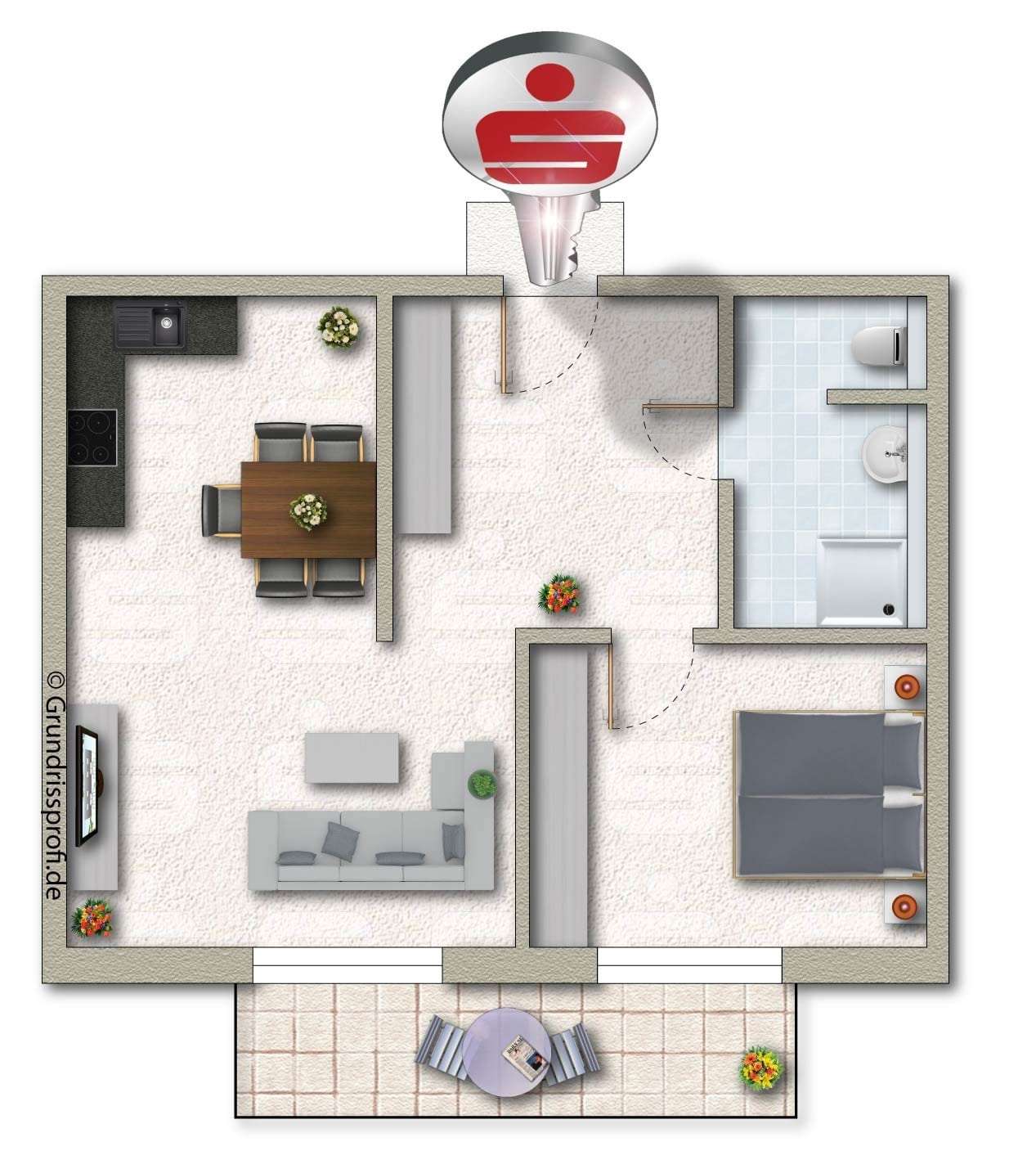 Thumbnail-Wohnung zum Kaufen in Klein-Winternheim 356.900,00 € 65.93 m²