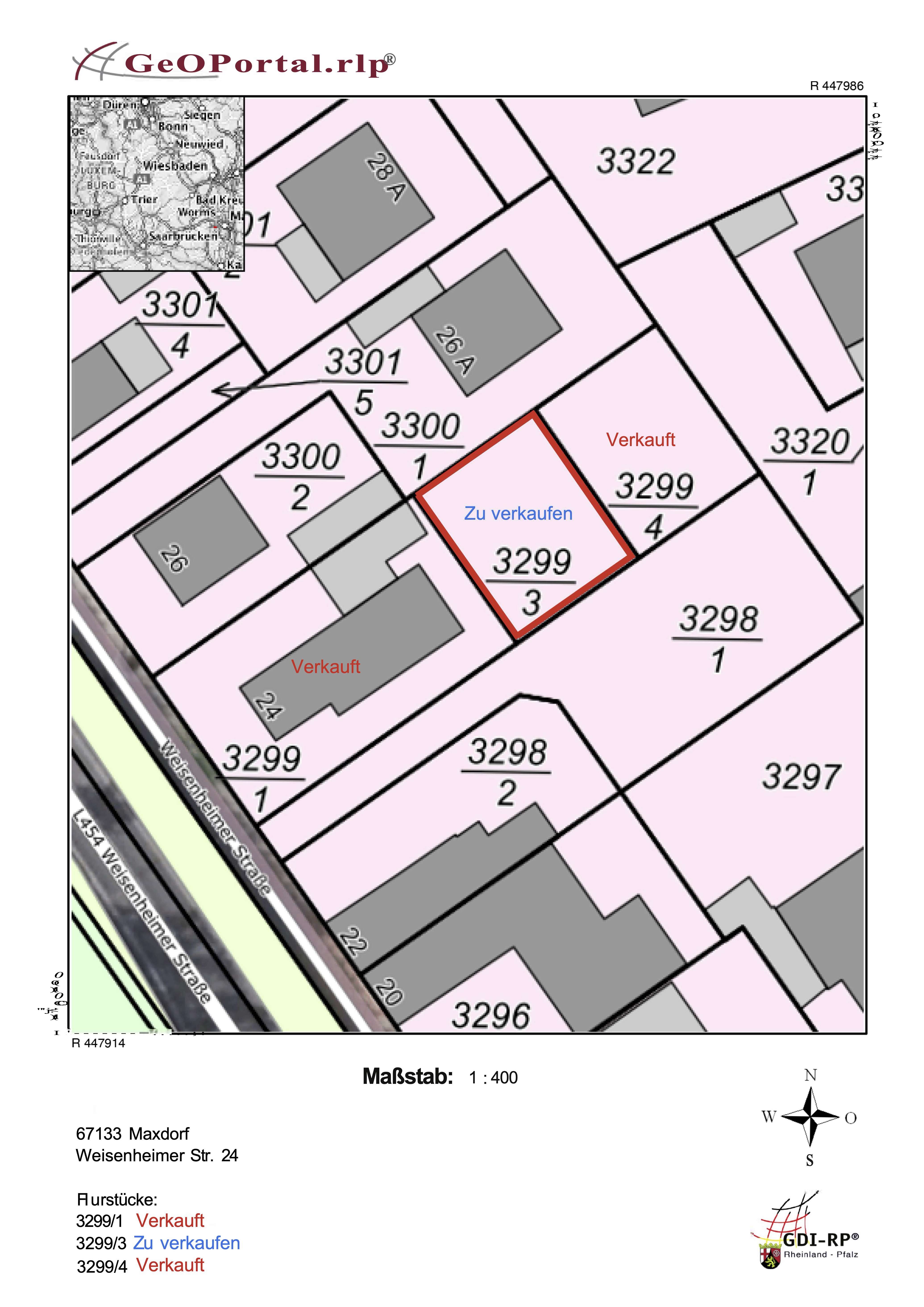 Thumbnail-Grundstück zu verkaufen in Maxdorf 138.000,00 € 223 m²