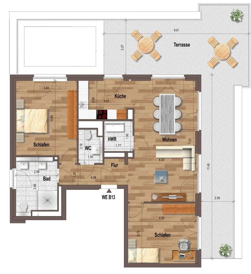 Thumbnail-Wohnung zum Mieten in Mönchengladbach 1.635,00 € 122 m²