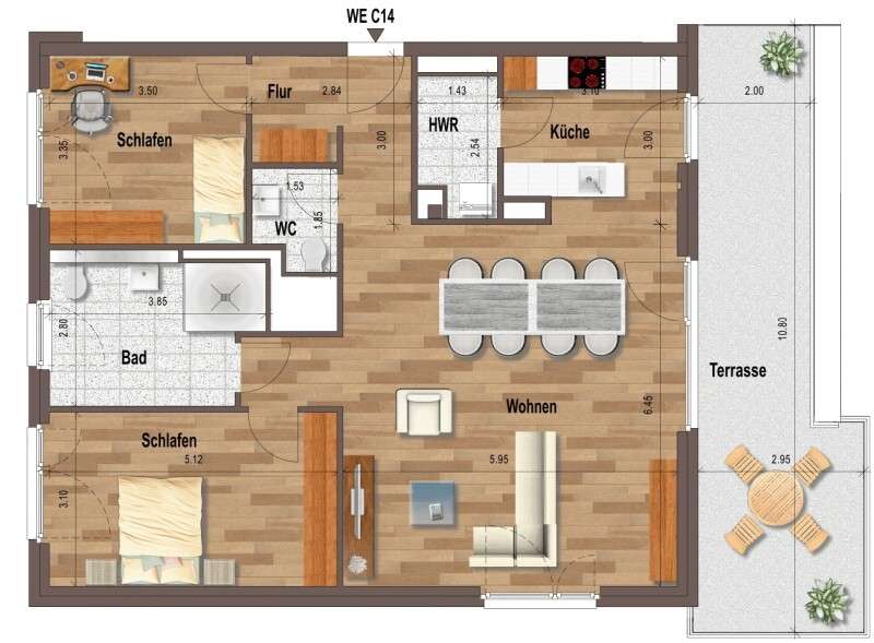 Thumbnail-Wohnung zum Mieten in Mönchengladbach 1.620,00 € 113 m²