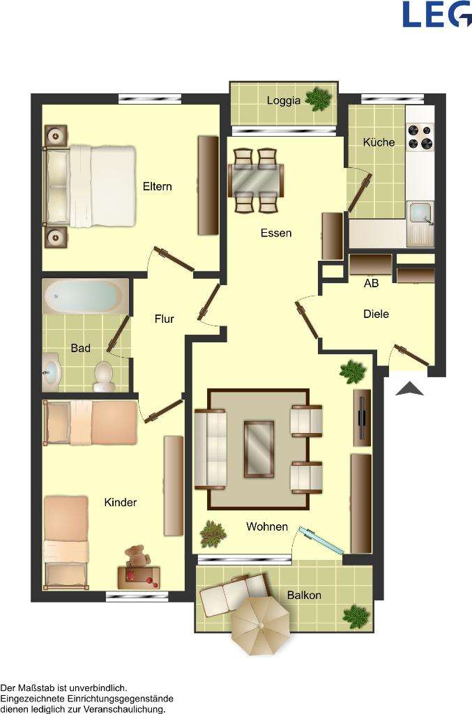 Thumbnail-Wohnung zum Mieten in Monheim 899,00 € 73 m²