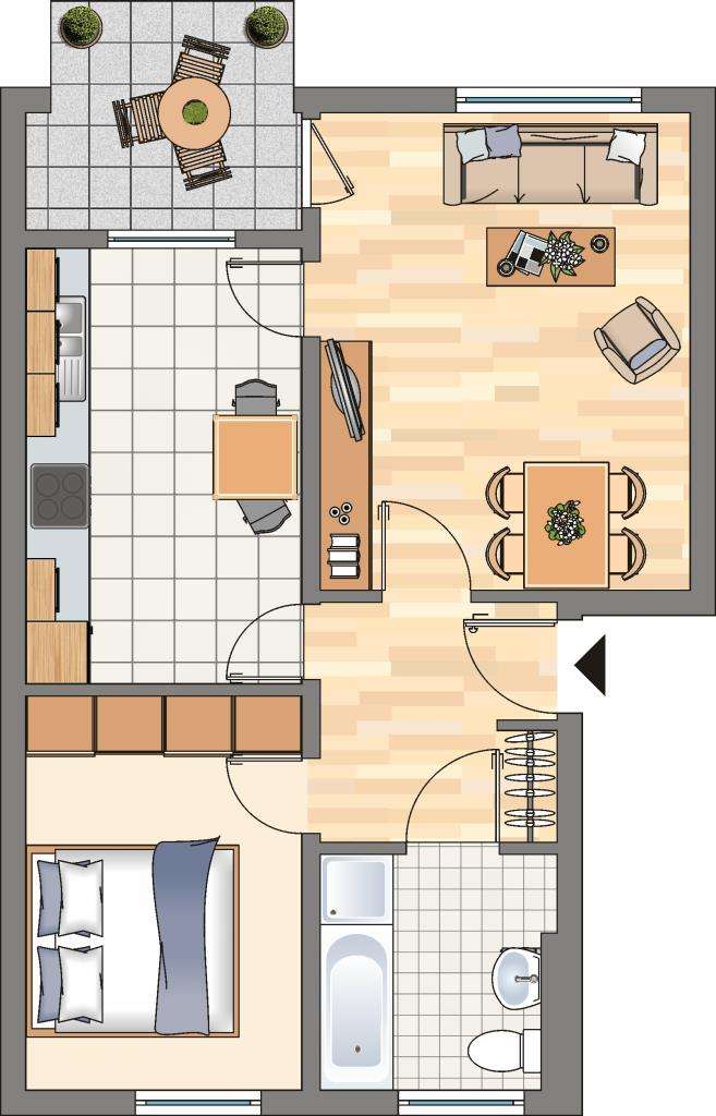 Thumbnail-Wohnung zum Mieten in Dortmund 568,00 € 61.57 m²