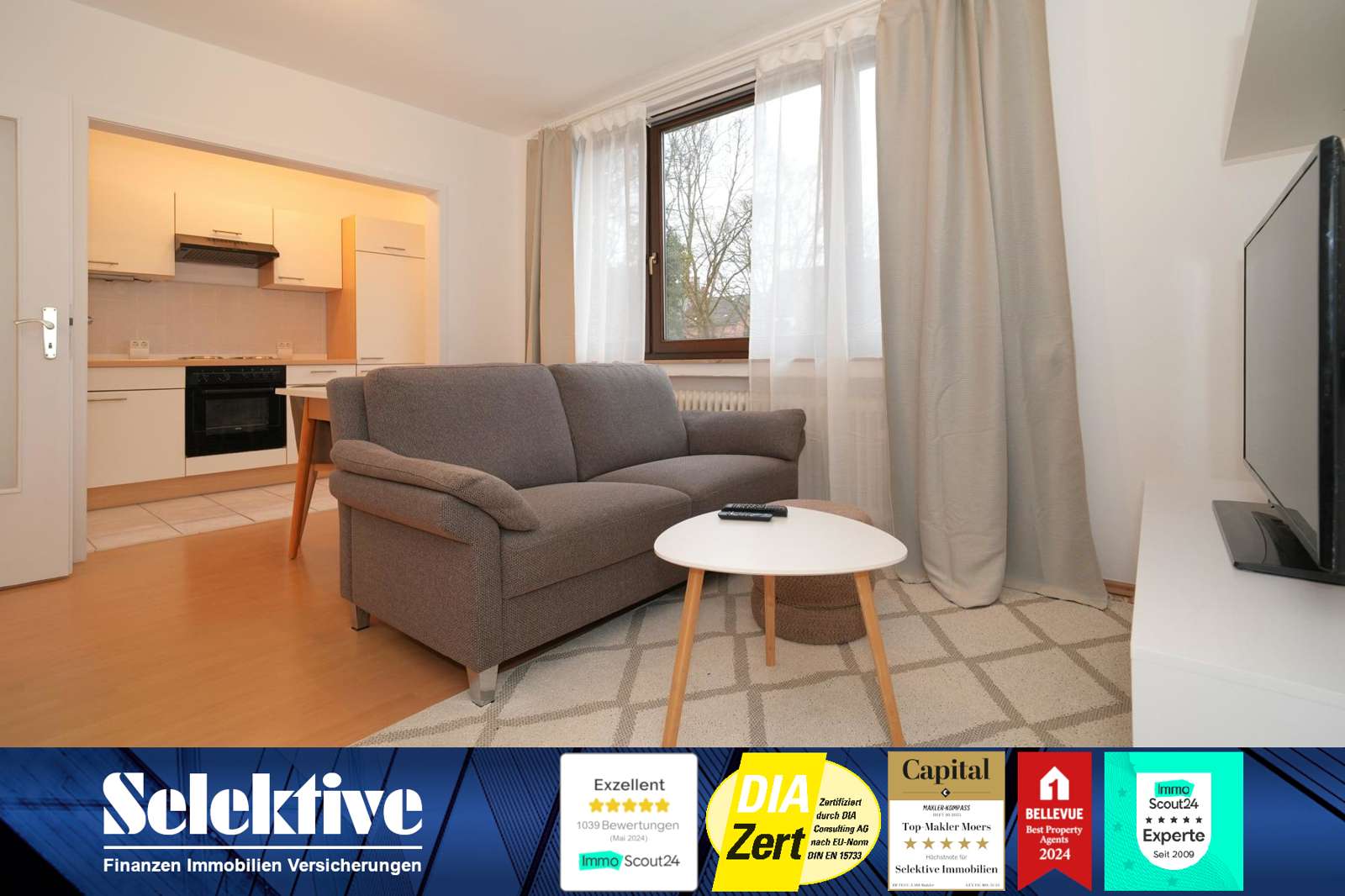 Thumbnail-Wohnung zum Mieten in Duisburg Großenbaum 550,00 € 32 m²