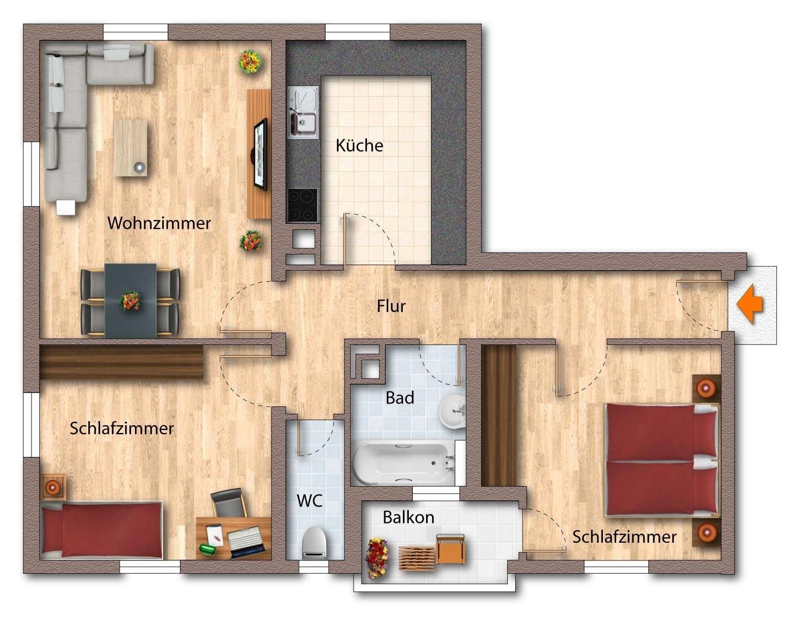 Thumbnail-Wohnung zum Kaufen in Salem 189.000,00 € 75.32 m²