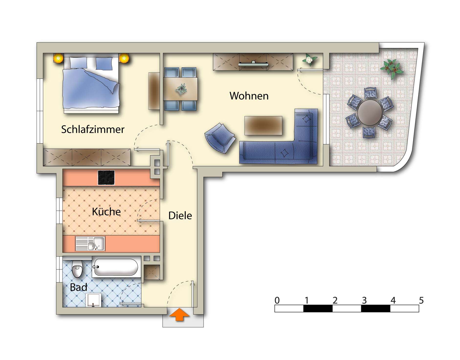 Thumbnail-Wohnung zum Mieten in Gladbeck 410,00 € 52.88 m²