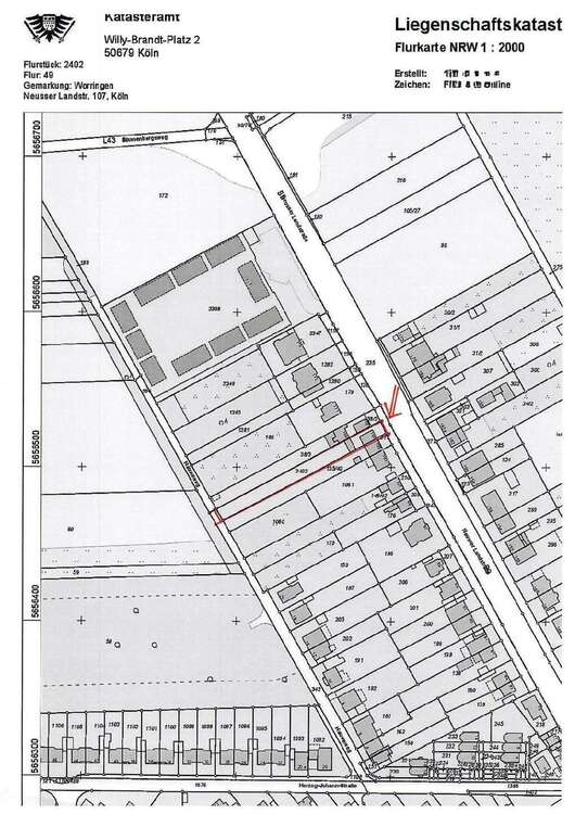 Thumbnail-Grundstück zu verkaufen in Köln 470.000,00 € 1035 m²