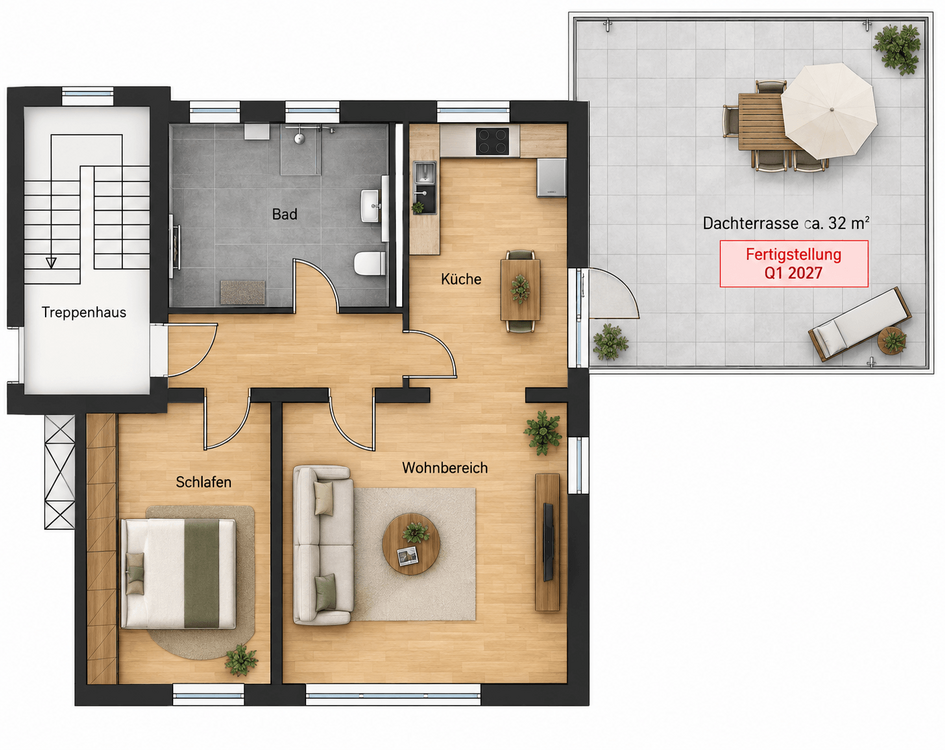 Thumbnail-Wohnung zum Mieten in Essen 1.080,00 € 85.5 m²