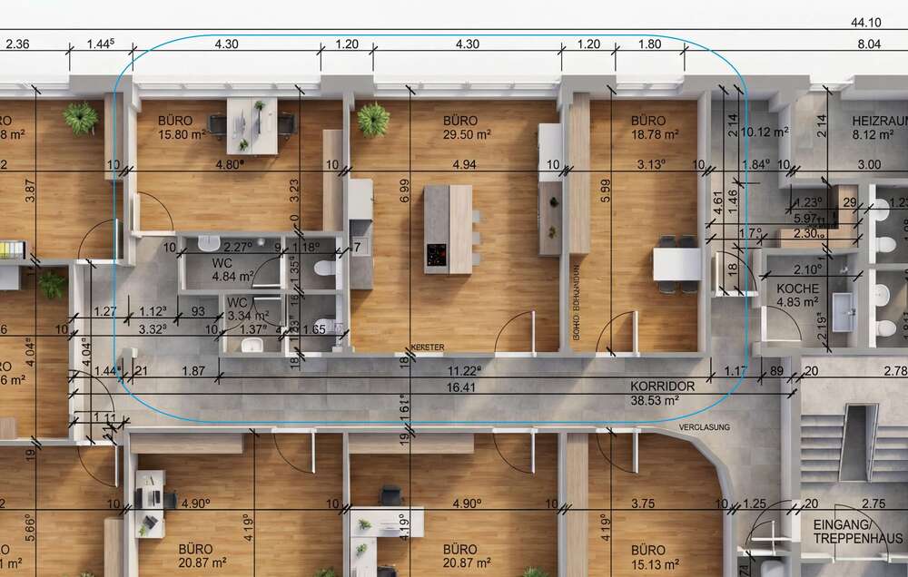 Thumbnail-Büro in Willich 759,00 € 76 m²