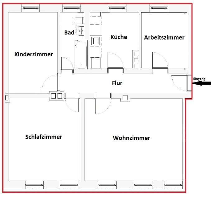 Thumbnail-Wohnung zum Mieten in Magdeburg 680,00 € 84.5 m²