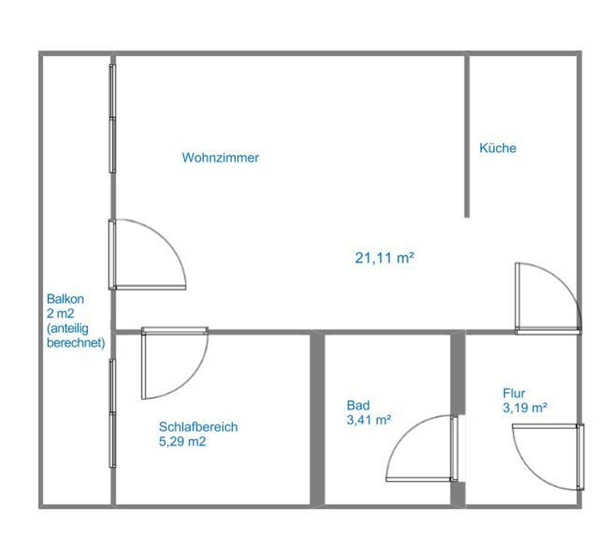 Thumbnail-Wohnung zum Mieten in Teutschenthal 198,00 € 35 m²