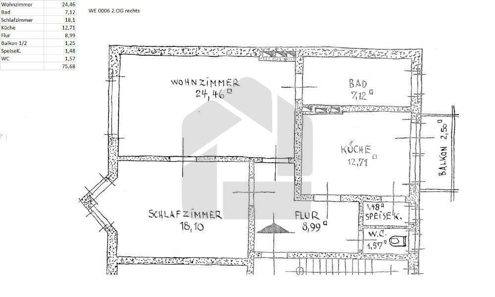 Thumbnail-Wohnung zum Mieten in Wiesbaden 830,00 € 75.68 m²