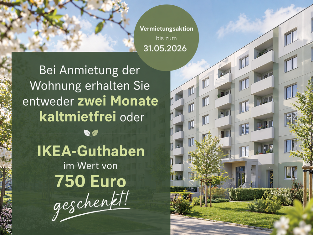 Thumbnail-Wohnung zum Mieten in Halle (Saale) 430,00 € 59 m²