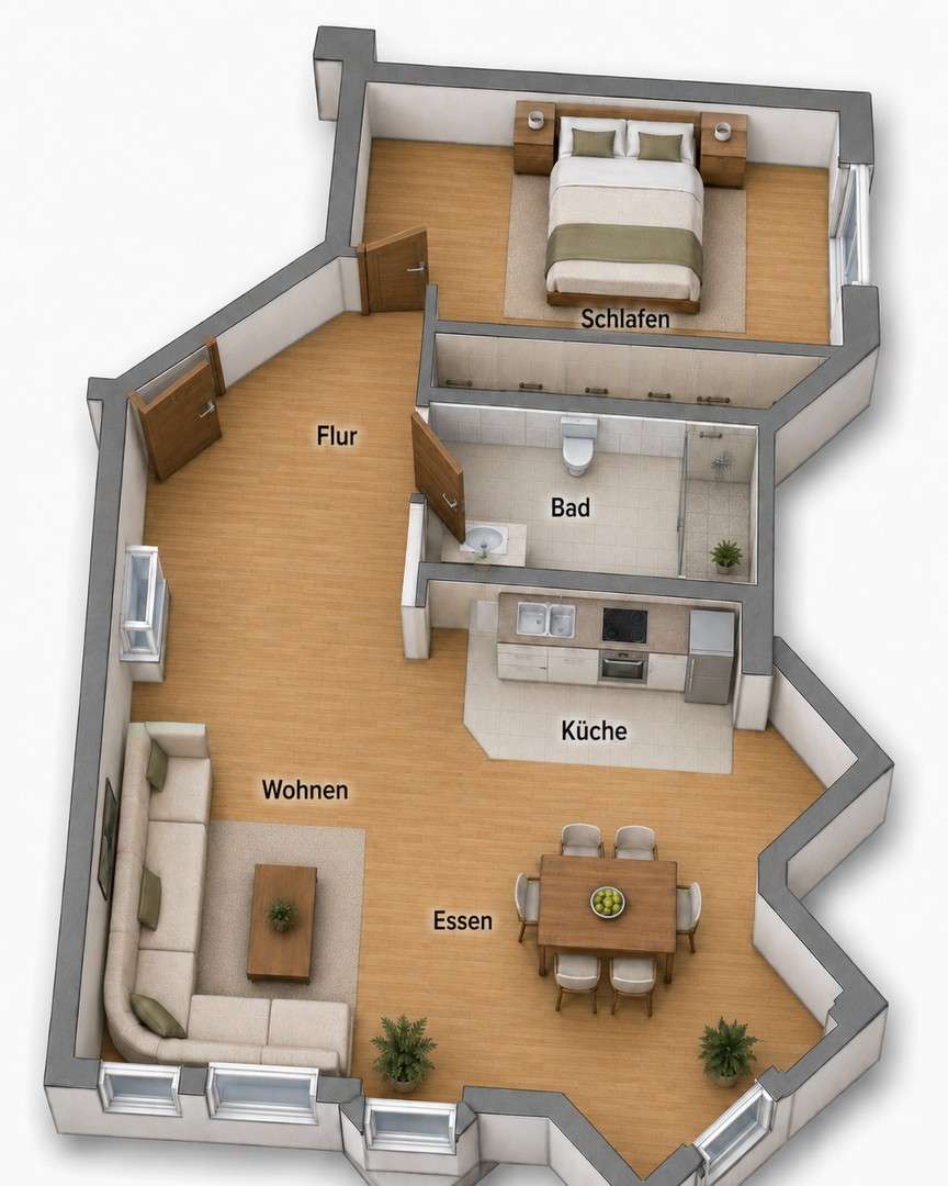 Thumbnail-Wohnung zum Mieten in Ludwigshafen am Rhein 800,00 € 70 m²