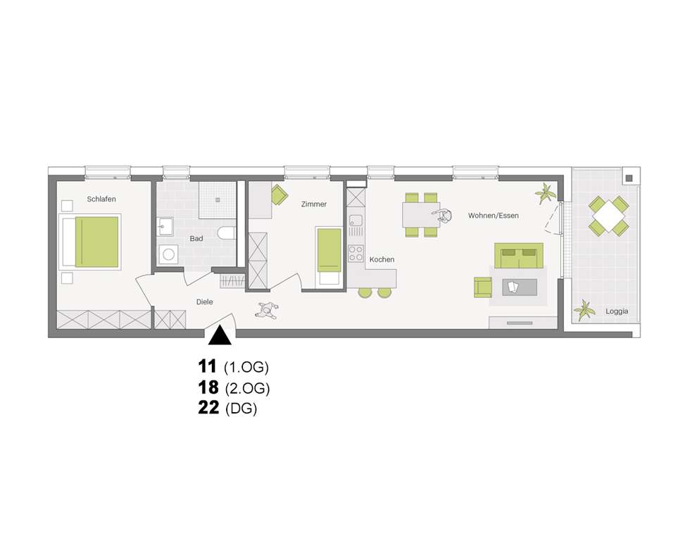 Thumbnail-Wohnung zum Kaufen in Aldingen 394.600,00 € 77.9 m²