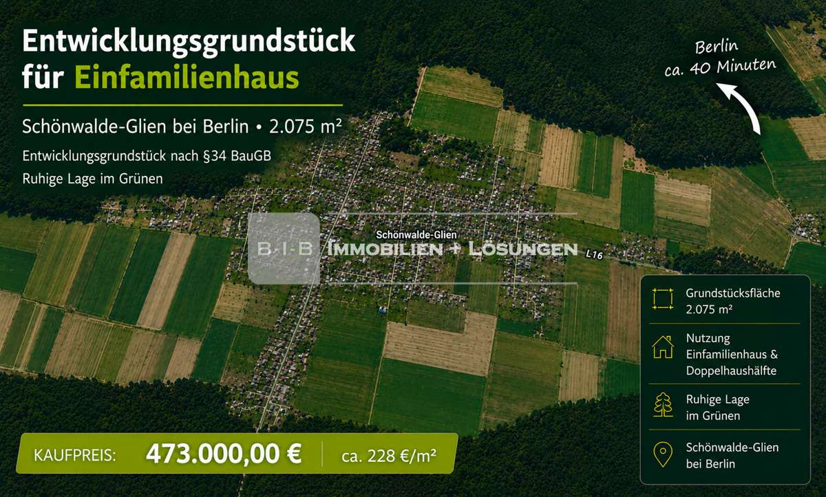 Thumbnail-Grundstück zu verkaufen in Schönwalde 473.000,00 € 2075 m²