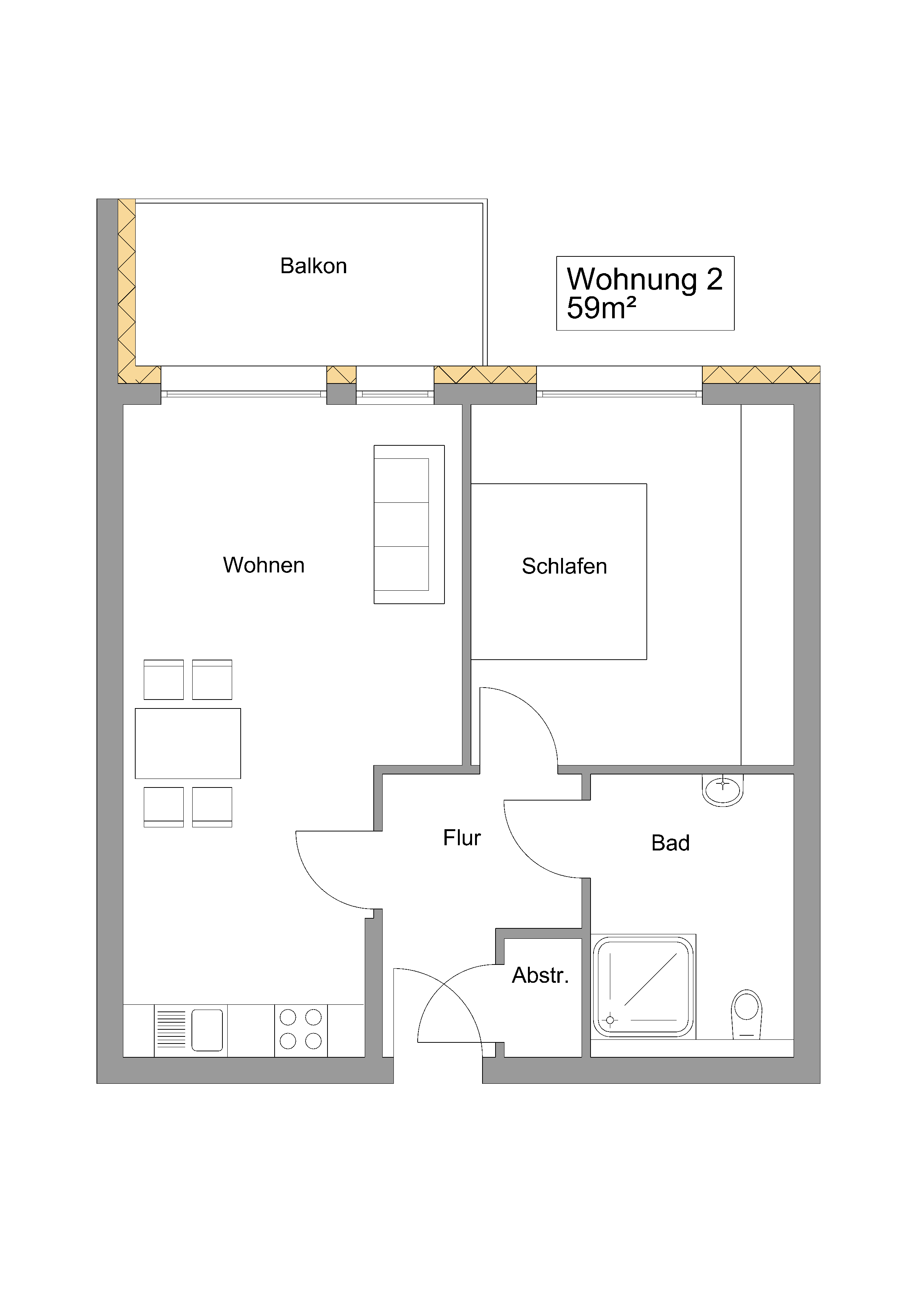 Thumbnail-Wohnung zum Mieten in Bad Fredeburg 598,85 € 59 m²