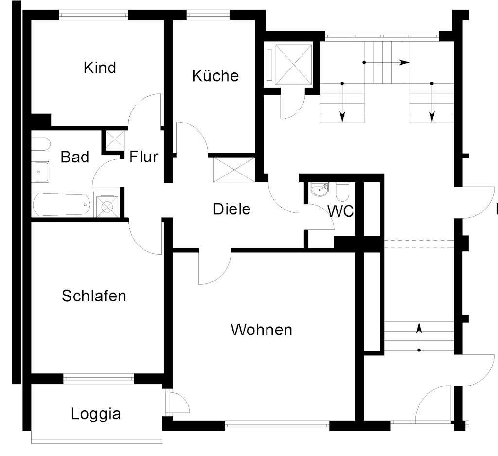 Thumbnail-Wohnung zum Mieten in Wuppertal 384,00 € 79.25 m²
