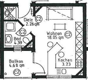 Thumbnail-Wohnung zum Mieten in Dresden 280,00 € 31.31 m²