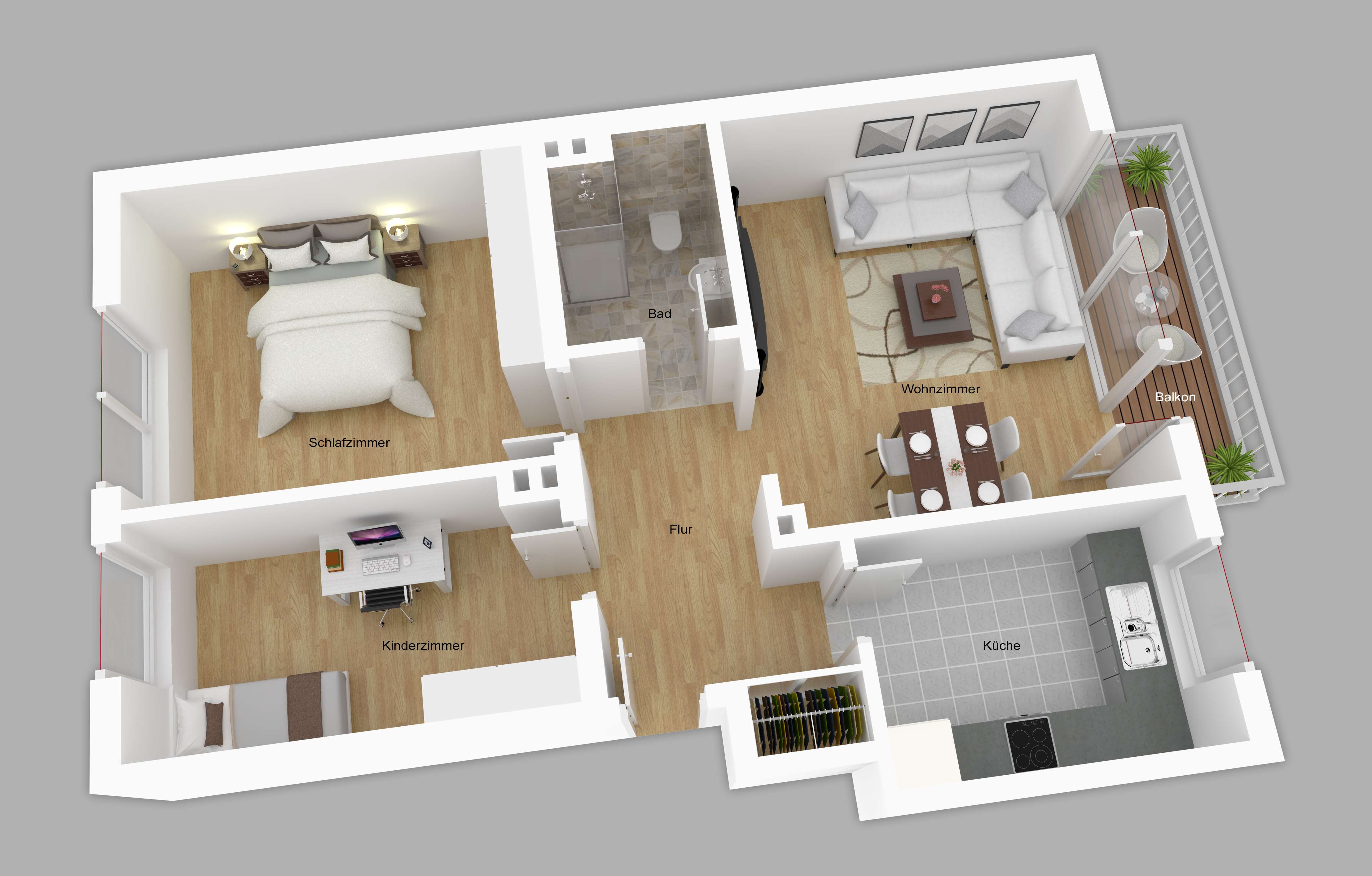 Thumbnail-Wohnung zum Mieten in Bad Nenndorf 750,00 € 80 m²