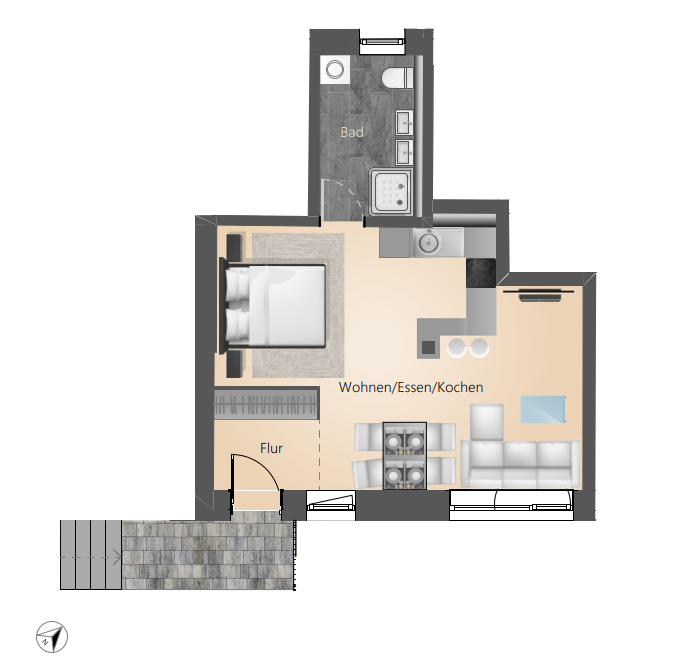 Thumbnail-Wohnung zum Kaufen in Überlingen 363.545,00 € 42.82 m²