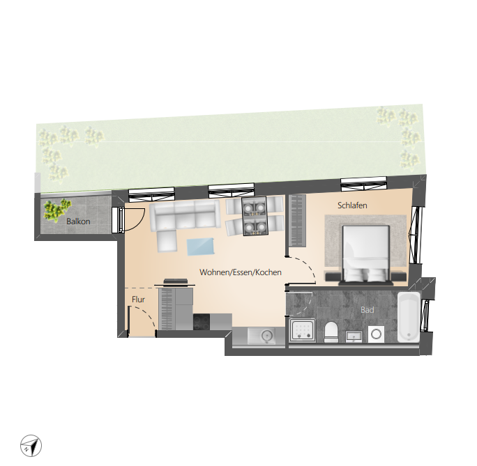 Thumbnail-Wohnung zum Kaufen in Überlingen 473.432,00 € 51.7 m²