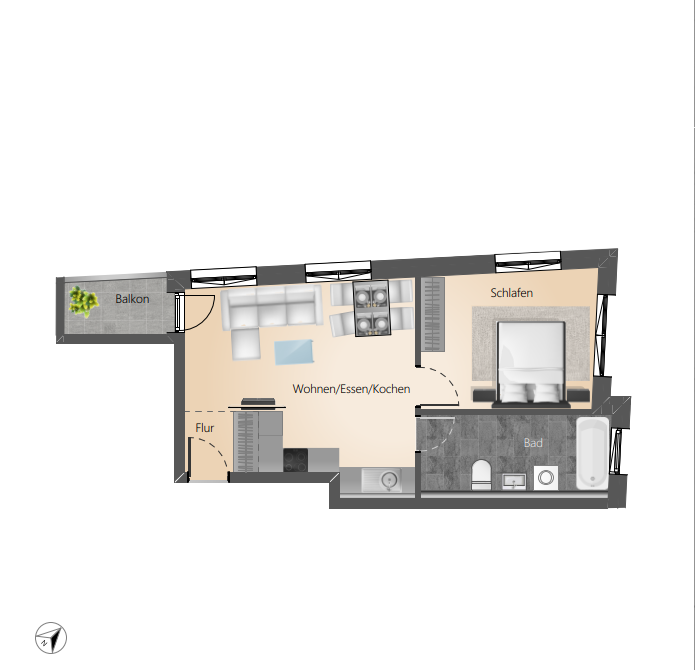 Thumbnail-Wohnung zum Kaufen in Überlingen 473.432,00 € 51.65 m²