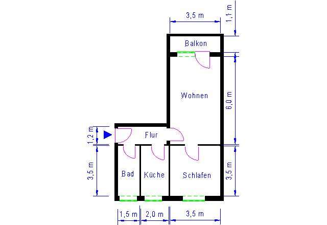 Thumbnail-Wohnung zum Mieten in Magdeburg 306,96 € 51.16 m²