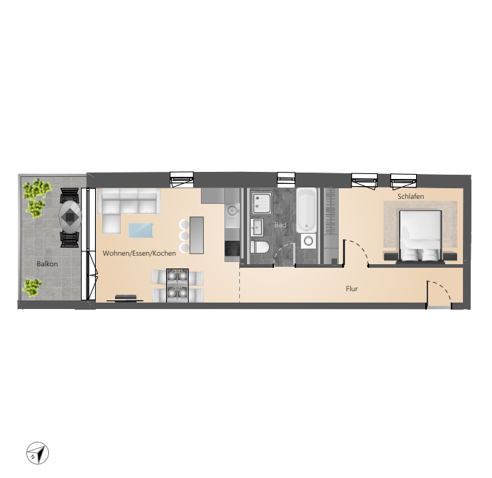 Thumbnail-Wohnung zum Kaufen in Überlingen 576.300,00 € 67.92 m²