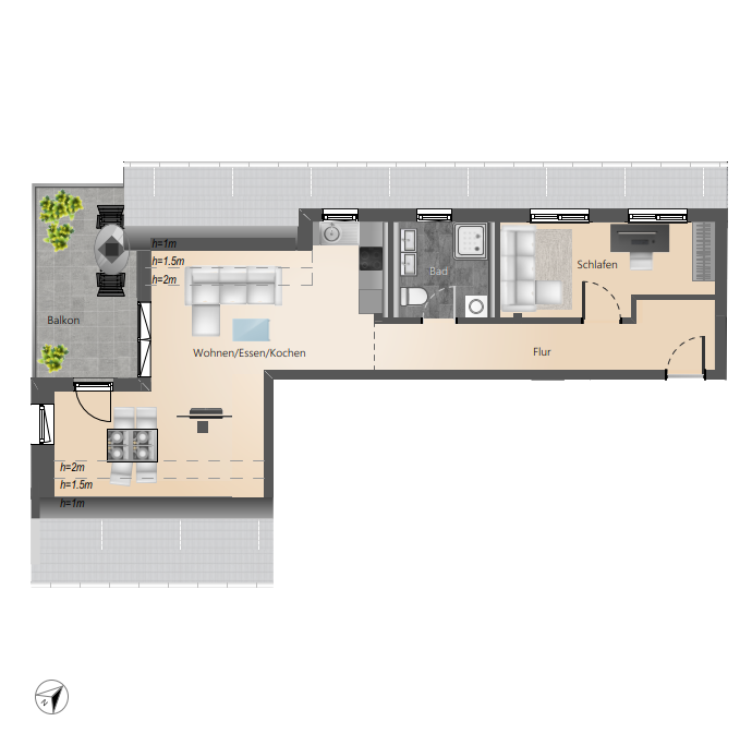 Thumbnail-Wohnung zum Kaufen in Überlingen 586.960,00 € 66.57 m²