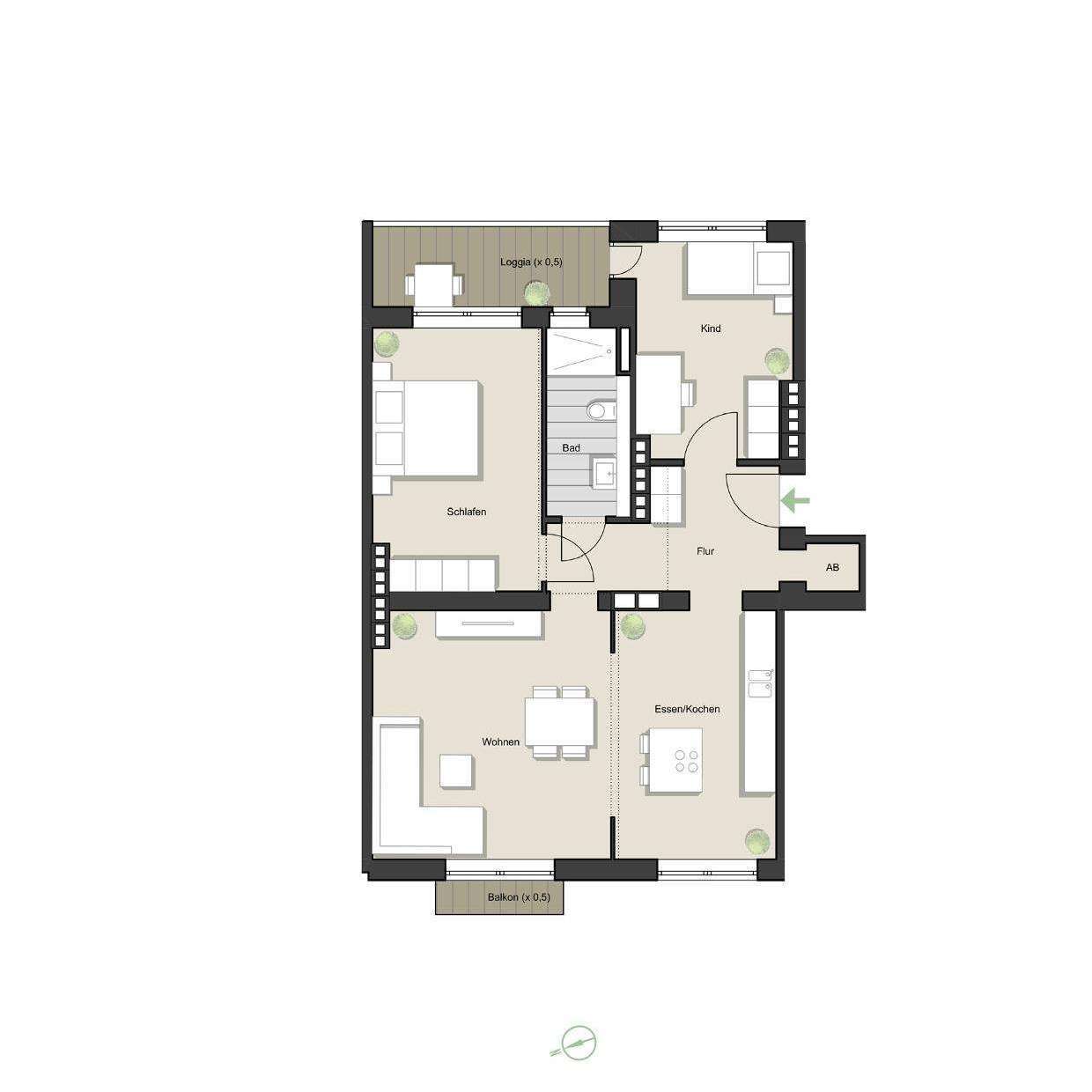 Thumbnail-Wohnung zum Kaufen in Köln 529.000,00 € 81.67 m²