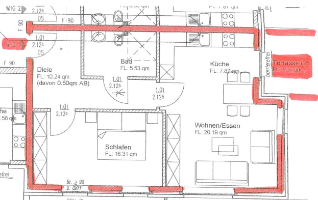Thumbnail-Wohnung zum Mieten in Wassenberg 351,23 € 61.38 m²