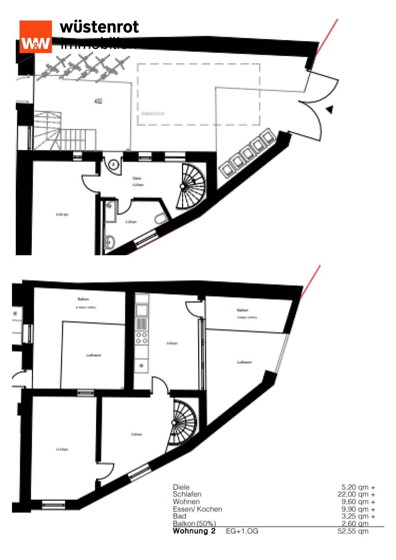 Thumbnail-Wohnung zum Kaufen in Ingolstadt Ingolstadt 295.000,00 € 52.55 m²